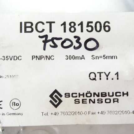 Schönbuch Sensor IBCT 181506 / IBCT-1815-06 / Neu OVP - Maranos.de