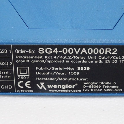 Wenglor SG4-00VA000R2 Sicherheitsrelais Basismodul / Unbenutzt - Maranos.de