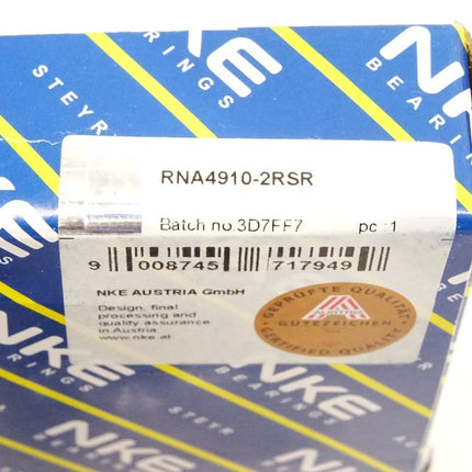 NKE Nadellager Beidseitig abgedichtet RNA4910-2RSR / Neu OVP - Maranos.de