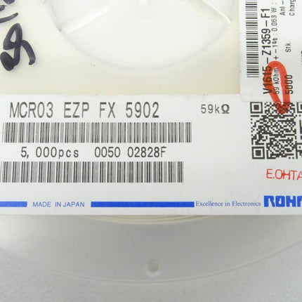 5000x RÖHM MCR03 EZP FX 5902 / 59 // V1615-Z1359-F1 59k Ohm / 0.063W - Maranos.de