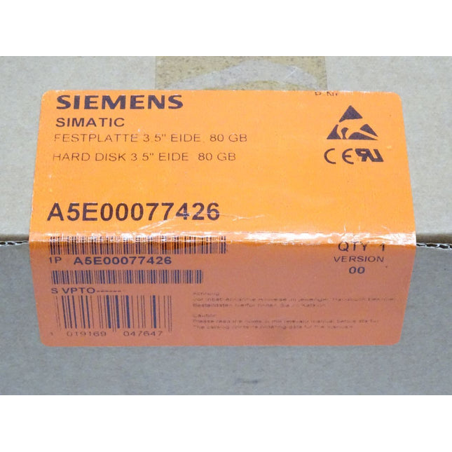 Siemens A5E00077426 Simatic Festplatte 3,5" EIDE 80 GB NEU-Versiegelt - Maranos.de