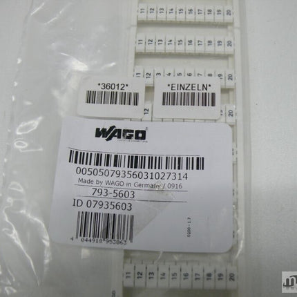 NEU 1x Wago 793-5603 Bezeichnungskarten - Maranos.de