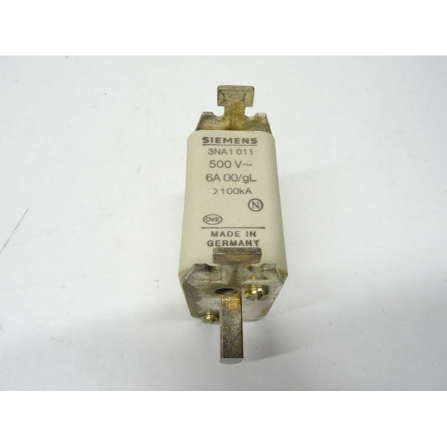Siemens 2x 3NA1 011 Sicherung 500V / 6A 00/gl 3NA1011 - Maranos.de