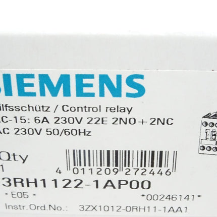 Siemens Hilfsschütz 3RH1122-1AP00 / Neu OVP - Maranos.de