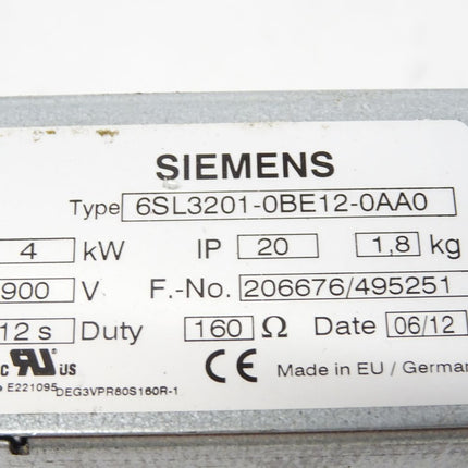 Siemens 6SL3201-0BE12-0AA0 4kW 900V - Maranos.de