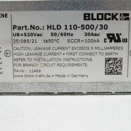 BLOCK HLD 110-500/30 UR=520Vac SEW Netzfilter SEW 08271283 - Maranos.de