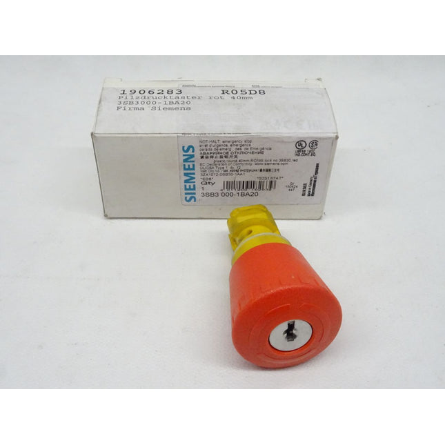 Siemens 3SB3000-1BA20 / 3SB3 000-1BA20 NOT-HALT NEU-OVP- - Maranos.de