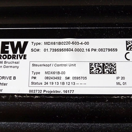 SEW Eurodrive Movidrive Umrichter 22kW MDX61B0220-503-4-00 08279659 Steuerkopf MDX61B-00 08243492 08249571 MDX60A0220-503-4-00 08227144 Erneuert - Maranos.de