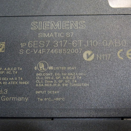 Siemens CPU 317T-2 DP 6ES7317-6TJ10-0AB0 6ES7 317-6TJ10-0AB0 - Maranos.de