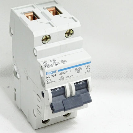 Hager Leitungsschutzschalter NC201 C1 463201 / Inhalt : 1 Stück / Neu - Maranos.de