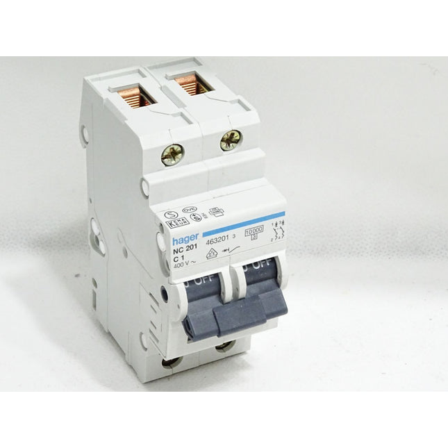 Hager Leitungsschutzschalter NC201 C1 463201 / Inhalt : 1 Stück / Neu - Maranos.de
