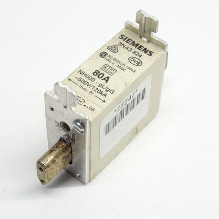 Siemens 3NA3 824 NH000-gL/gG 500V/120kA 80A NEU 3NA3824 - Maranos.de