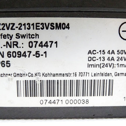 Euchner Safety Switch 074471 NZ2VZ-2131E3VSM04 Sicherheitsschalter - Maranos.de
