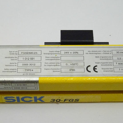 Sick FGSE600-23 elektronische Lichtschranke EMPFÄNGER 1012591 / 24V / 30-FGS - Maranos.de