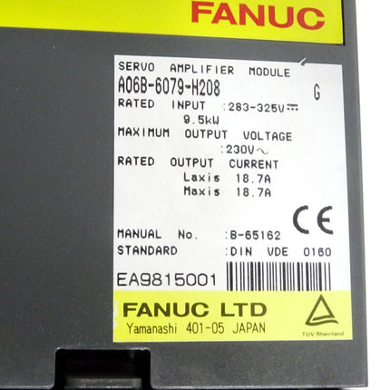 Fanuc Servo Amplifier A06B-6079-H208 - Maranos.de