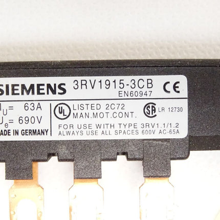 Siemens 3-Phasen-Sammelschiene 3RV1915-3CB - Maranos.de