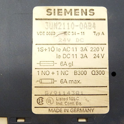 Siemens 3UN2110-0AB4 Motorschütz - Maranos.de