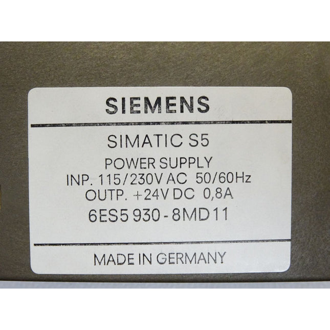 Siemens Power Supply 6ES5930-8MD11 / 6ES5 930-8MD11 Neuwertig - Maranos.de