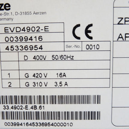 Lenze 4900 EVD4902-E 00399416 33.4902-E.4B.61 Umrichter DC speed controller 6.7kW - Maranos.de