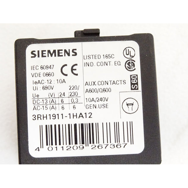 Siemens Hilfsschalterblock 3RH1911-1HA12 - Maranos.de