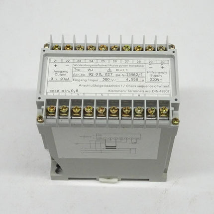 WJ WIRKLEISTUNGSUMFORMER ACTIVE POWER TRANSDUCER 9207L027 33982/1 / Neu-OVP - Maranos.de