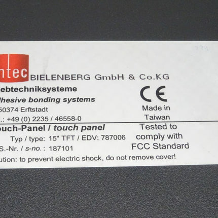 Intec 787006 15" TFT Touch Panel Industrie Monitor - Maranos.de