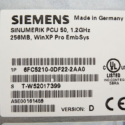 Siemens PCU50 6FC5210-0DF22-2AA0 6FC5247-0AF08-2AA0 mit Lizenz 6FC5253-6BX10-4AF0 - Maranos.de