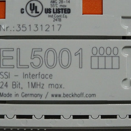 Beckhoff EL5001 Ethercat Klemme SSI-Master - Maranos.de