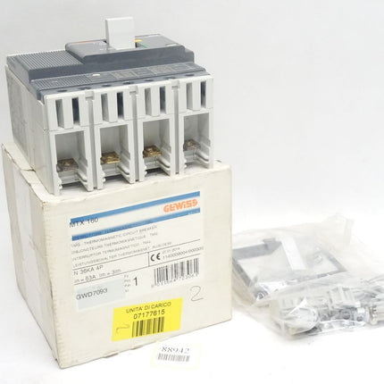 Gewiss Leistungsschalter Thermomagnetische Ausloeser MTX160 63A / GWD7093 / Neu OVP - Maranos.de