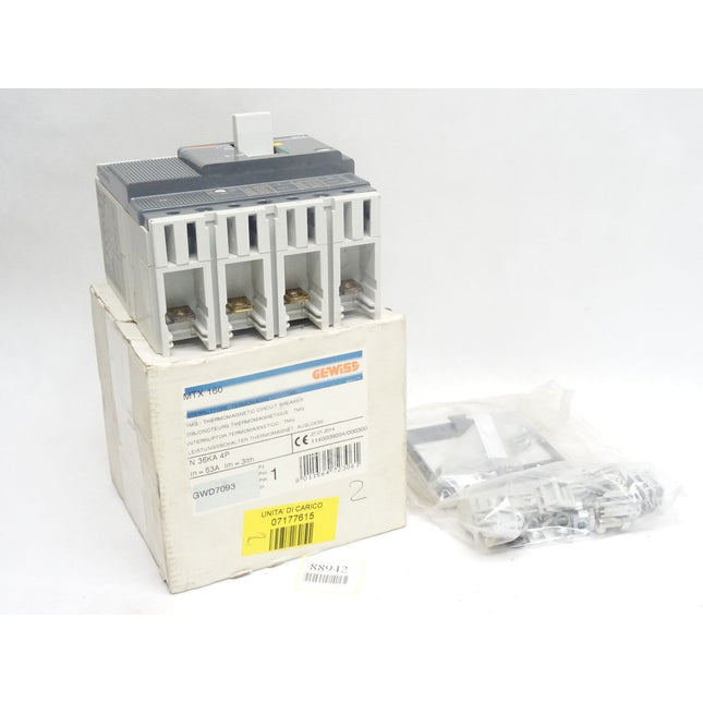 Gewiss Leistungsschalter Thermomagnetische Ausloeser MTX160 63A / GWD7093 / Neu OVP - Maranos.de