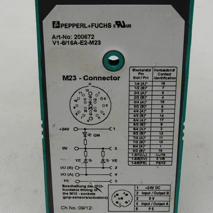 Pepperl+Fuchs 200672 / V1-8/16A-E2-M23 - Maranos.de