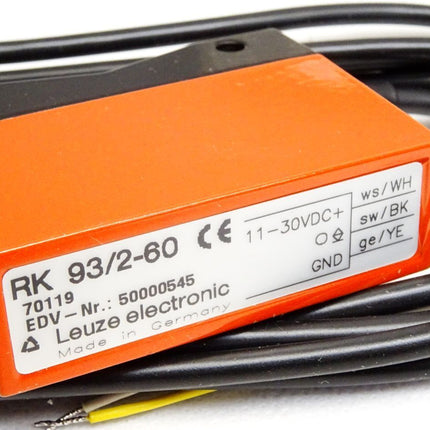 Leuze electronic Reflexionslichttaster RK93/2-60 50000545 / Neu OVP - Maranos.de