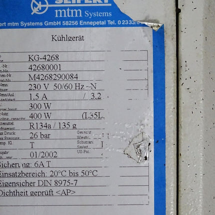 Seifert Kühlgerät KG-4268 42680001 1.5A 26bar - Maranos.de