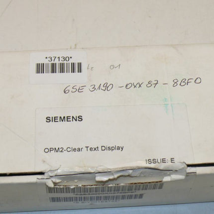 Siemens 6SE3190-0XX87-8BF0 OPM-Clear Test Display 6SE3 190-0XX87-8BF0 E: B - Maranos.de