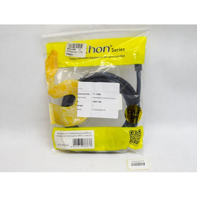 Python 8070PY-020S Patchkabel Rohkabel Cat.7 schwarz 2m / Neu OVP - Maranos.de