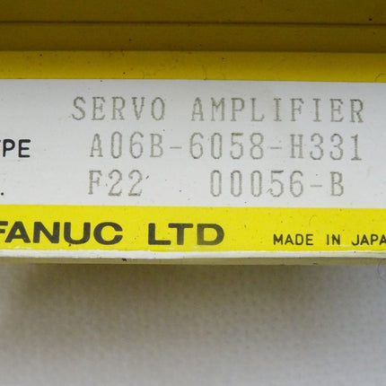 Fanuc Servo Amplifier A06B-6058-H331 / F22 00056-B - Maranos.de