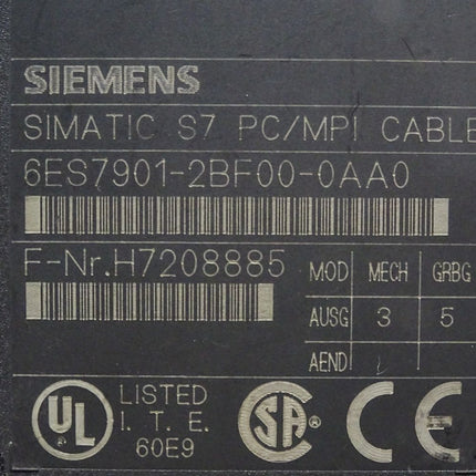 Siemens MPI-Kabel 6ES7901-2BF00-0AA0 6ES7 901-2BF00-0AA0 - Maranos.de