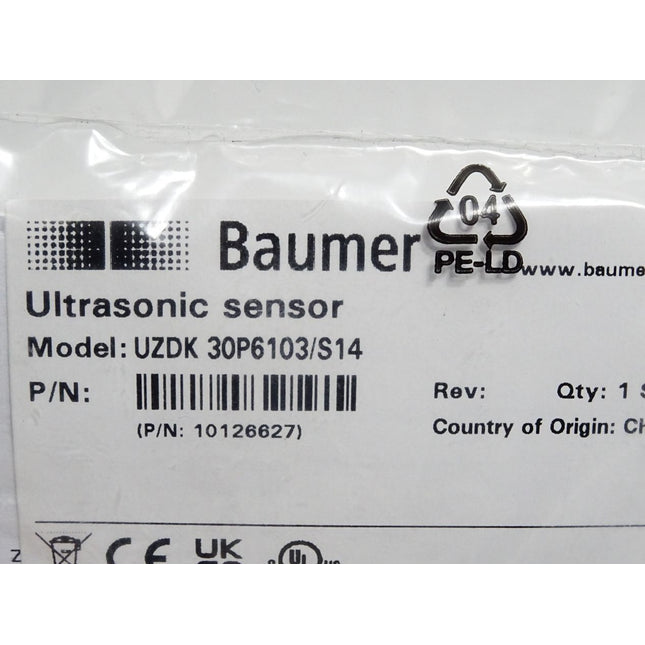 Baumer 10126627 UZDK 30P6103/S14 Ultraschall Sensor / Neu OVP - Maranos.de