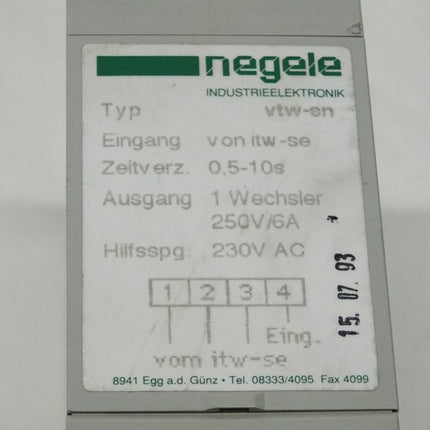 Negele vtw-en Regler 1-Wechsler Anzugverzögerer 0,5-10s - Maranos.de