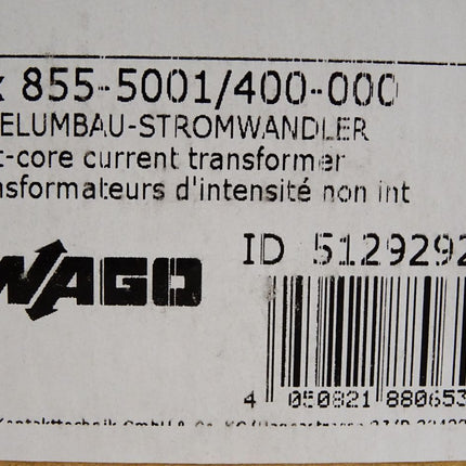 Wago 855-5001/400-000 Kabelumbau-Stromwandler / Neu OVP - Maranos.de