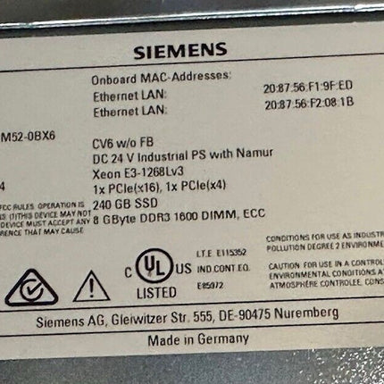 Siemens Simatic IPC627D Box PC 6AG4131-2GM52-0BX6 / Neu OVP - Maranos.de