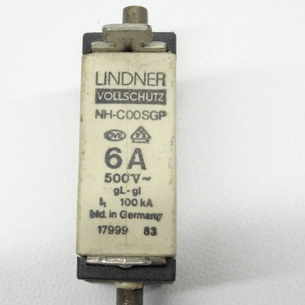 Lindner NH-C00SGP 6A Sicherungseinsatz 500V - Maranos.de