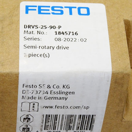 Festo Schwenkantrieb DRVS-25-90-P 1845716 / Neu OVP - Maranos.de
