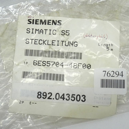 Siemens SIMATIC S5 Steckleitung 6ES5704-4BF00 (5 Meter) 6ES5 704-4BF00 OVP - Maranos.de