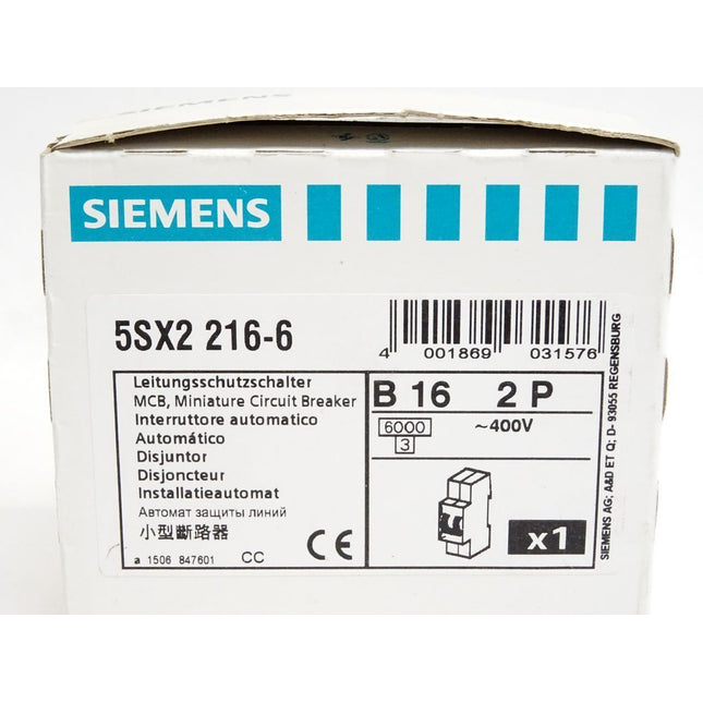 Siemens Leistungsschutzschalter 5SX2216-6 / Neu OVP - Maranos.de