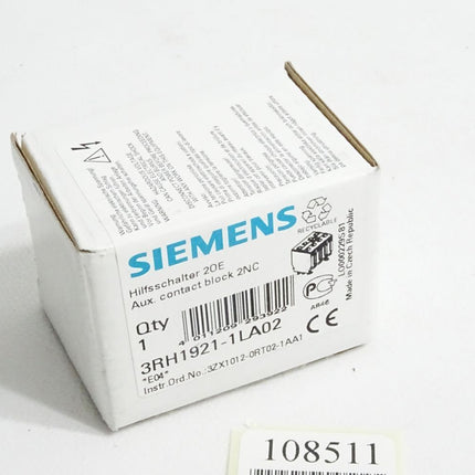 Siemens Hilfsschalter 3RH1921-1LA02 / Neu OVP - Maranos.de