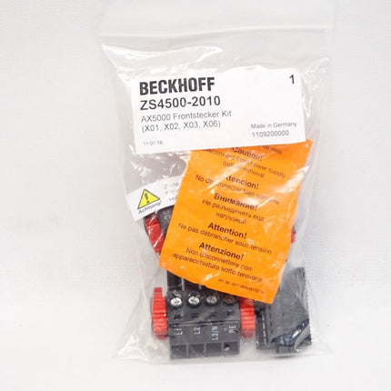 Beckhoff AX5000 Frontstecker Kit ZS4500-2010  (X01, X02, X03, X06) / Inhalt :  4 Stecker / Neu OVP - Maranos.de