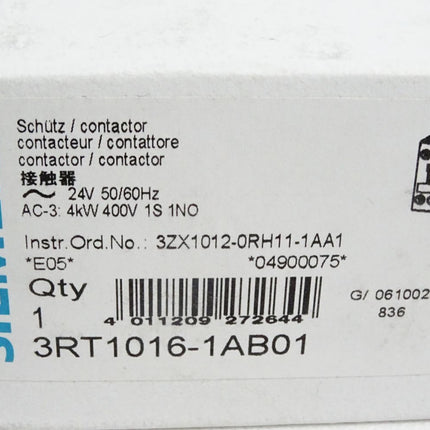 Siemens Schütz 3RT1016-1AB01 / Neu OVP - Maranos.de