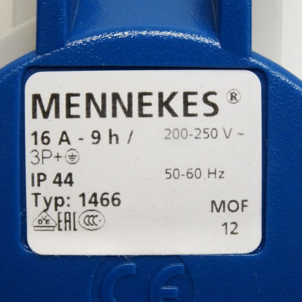 Mennekes 16A-9h 1466 Anbaudose 3P+E / Neu - Maranos.de