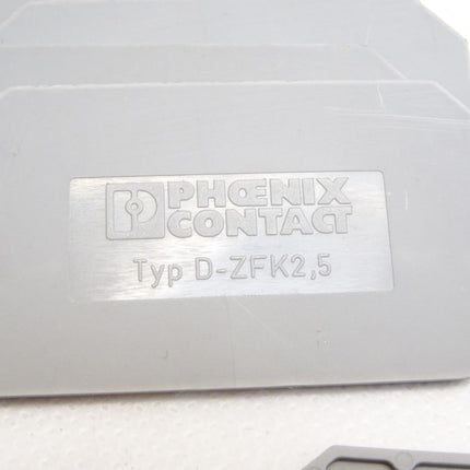 Phoenix Contact End Platte D-ZFK2,5 Inhalt : 10 Stück / Neu - Maranos.de